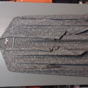 Juicy Couture gray open-front cardigan size med bedazzled neck